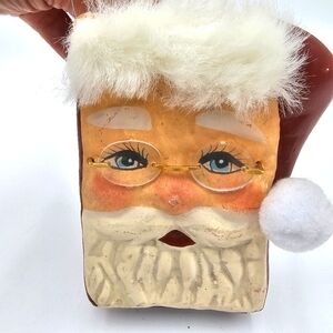 Vintage Santa Claus Face Container Set